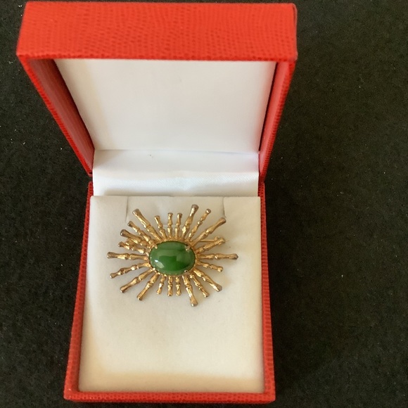 Vintage 14KT yellow gold over sterling brooch. - Picture 2 of 7